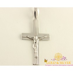 Серебряный крест 925 проба. Крест с распятием. 210047с 